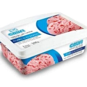 Helado de Frutilla a La Panna Con Salsa de Frutilla Crufi 1L