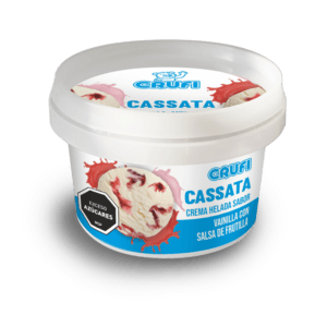 Cassata Sabor Vainilla Con Salsa de Frutilla