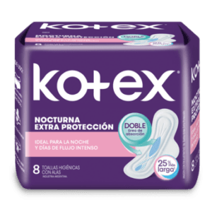 Toallas Femeninas Kotex Nocturna Extra Proteccion 8 U