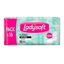 Toallas Femeninas Ladysoft Clásica Con Alas 16 U