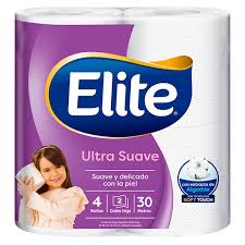 Papel Higiénico Elite Ultra Suave Doble Hoja x4