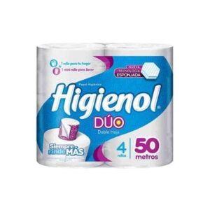 Papel Higiénico Higienol Dúo Doble Hoja x4