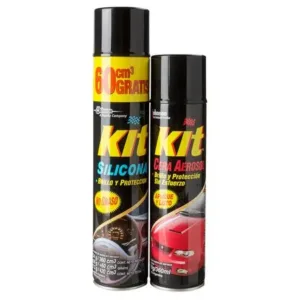 Ahorro Pack- Kit Silicona Kit Cera Aerosol Para Autos