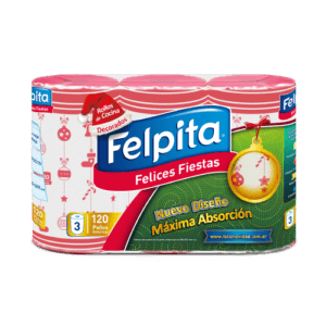 Papel De Cocina Felpita Felices Fiestas x3