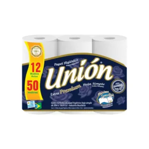 Papel Higiénico Unión Extra Premium Hoja Simple x12