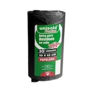 Bolsas de Papelera Para Residuos Negras Unisold Premium 30 Unidades